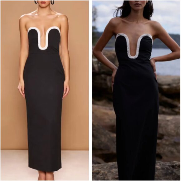 NWT Sonya Moda Romme Strapless Maxi Dress - Black Noir AU6/US2 Cocktail Party - Picture 1 of 8